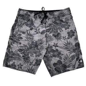 Body Glove Ventura Luau Time Black Grey Mens 36 Board Shorts Swim‎ Trunks